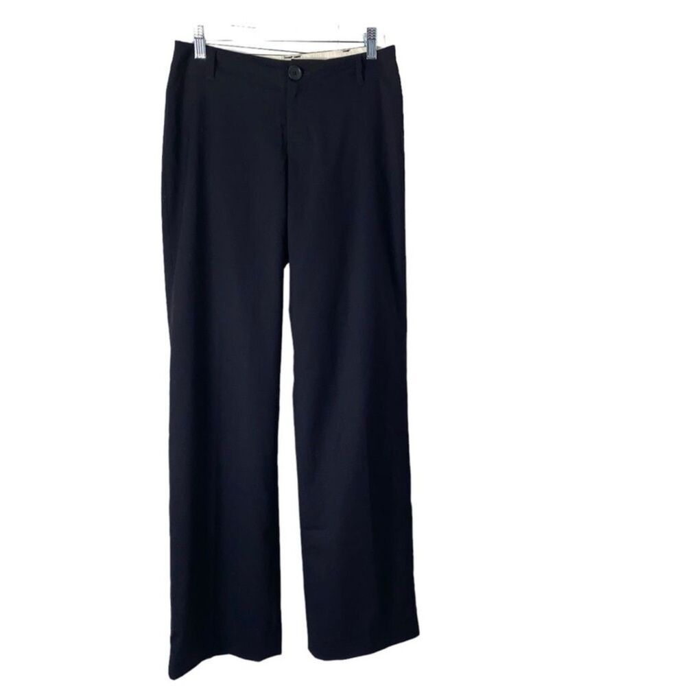 Banana Republic Dress Pants Women Size 0 Black Wide Leg Trousers